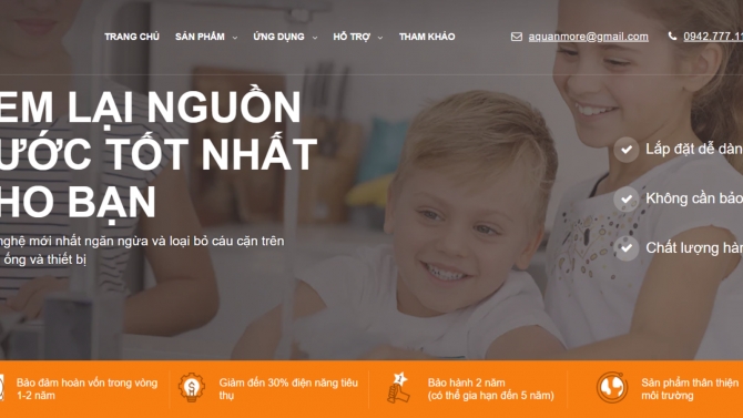 Dự &aacute;n x&acirc;y dựng website: aquaelite.vn