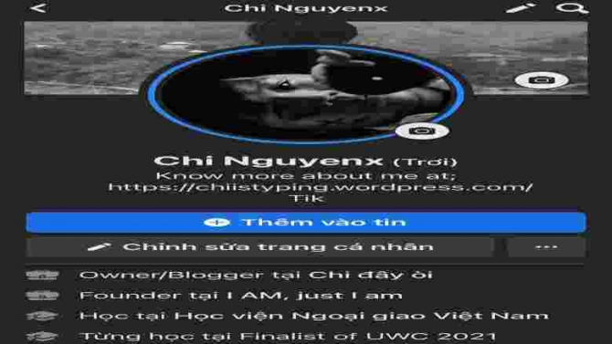 Trang  blog tr&ecirc;n wordpress của m&igrave;nh, chủ yếu l&agrave; viết tản mạn về đời sống.
