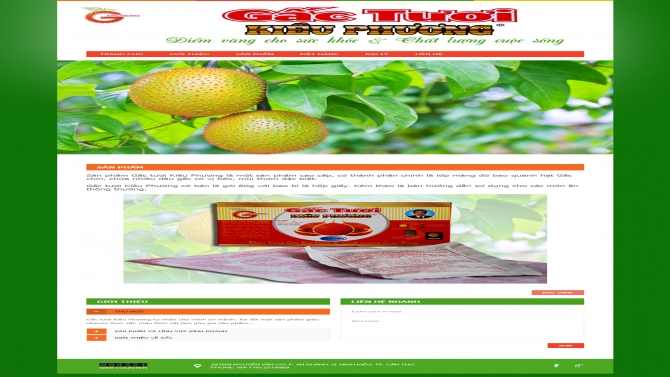 Thiết kế website Gấc Tươi Kiều Phương