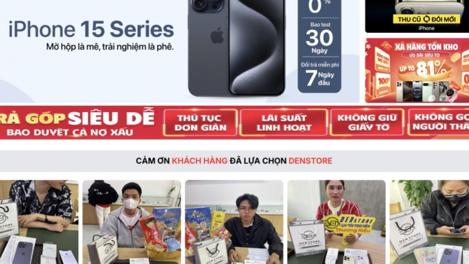 E-commerce website - denstore.vn