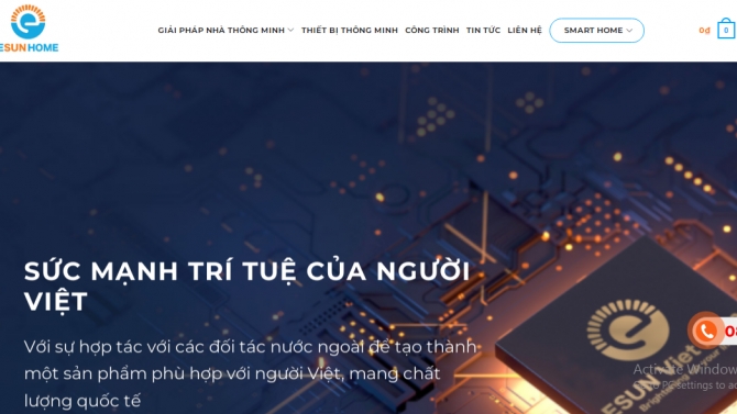 Thiết kế website b&aacute;n thiết bị nh&agrave; th&ocirc;ng minh