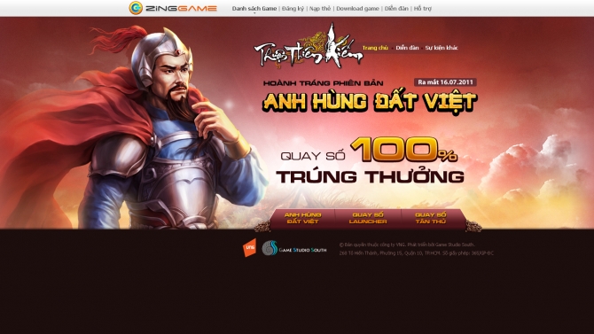 Landingpage Thuận Thi&ecirc;n Kiếm