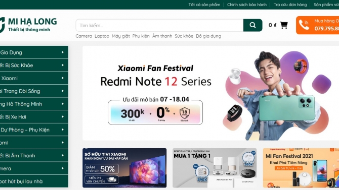 Thiết kế website Mi Hạ Long