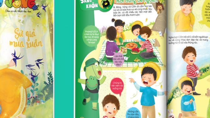 Minh họa Tạp Ch&iacute; Cầu Vồng
