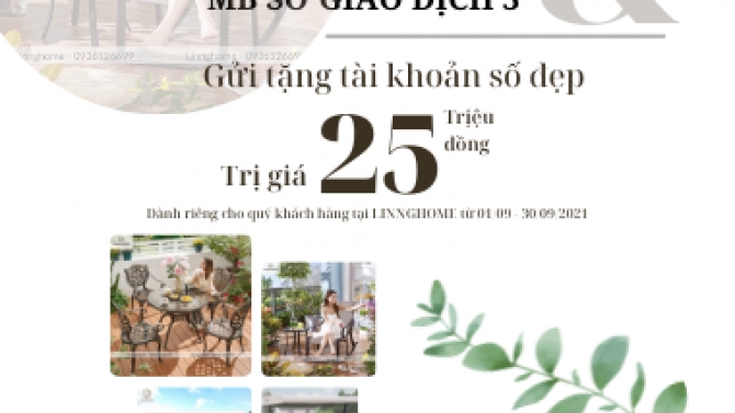 Standy để b&agrave;n giới thiệu qu&agrave; tặng k&egrave;m nội thất của MB Sở giao dịch 3