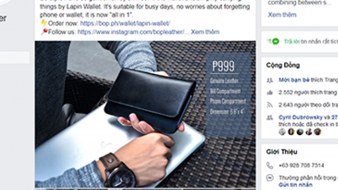 Digital Marketing Manager - BOP Philippines - Leather Accessories (09/2019 - now)