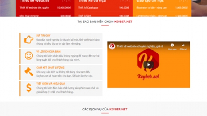 Lập tr&igrave;nh trang web Keyber.net