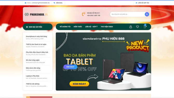 X&acirc;y dựng & SEO website phukien888.vn