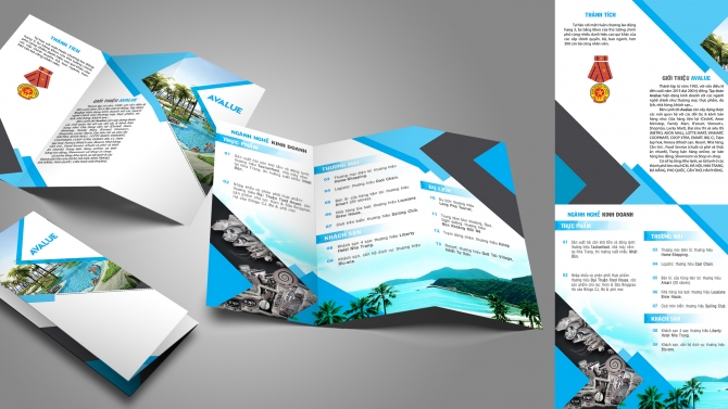 Thiết kế brochure tập đo&agrave;n Avalue