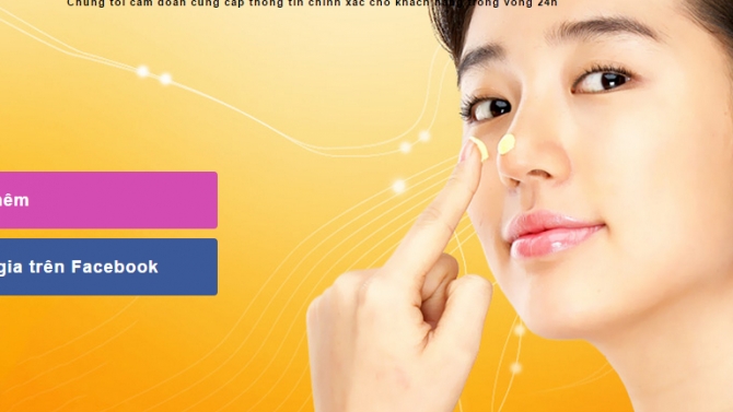 Thiết kế website mỹ phẩm cho kh&aacute;ch h&agrave;ng H&agrave;n Quốc