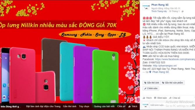 Quản l&yacute; website & fanpage b&aacute;n h&agrave;ng