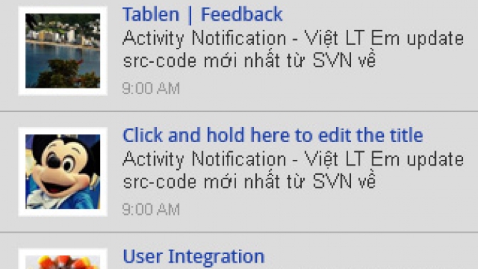 Social Network App - Tablen