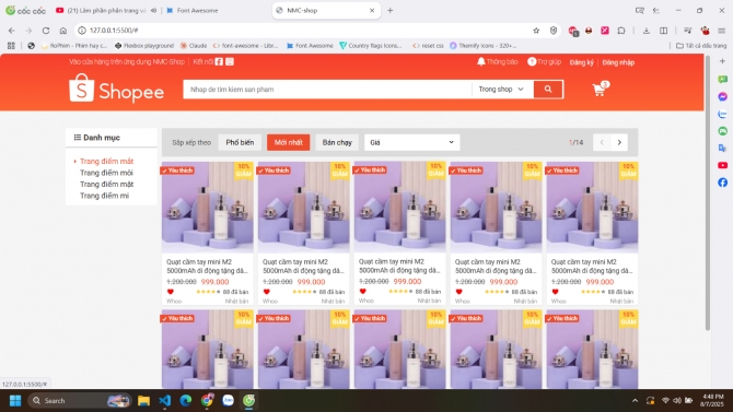 Thiết kế website shopee