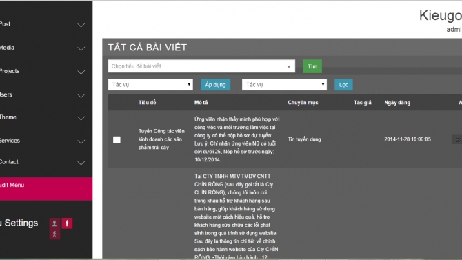 Thiết kế Website cho Cty