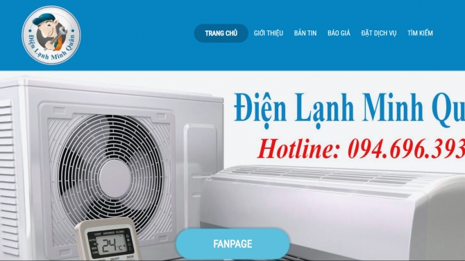 Thiết kế Website Dịch Vụ Điện Lạnh Minh Qu&acirc;n