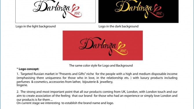 Logo design cho nh&atilde;n h&agrave;ng Darlinga Love