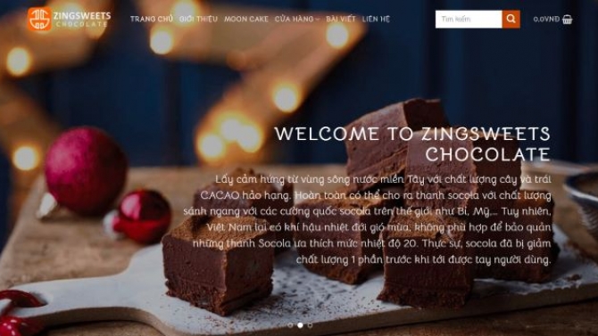 Thiết kế website zingsweets.com