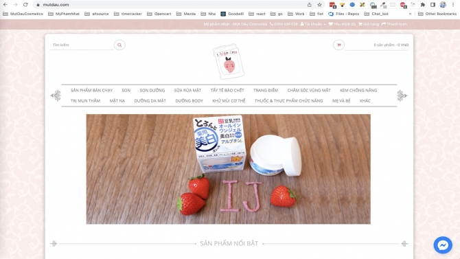 Website b&aacute;n mỹ phẩm
