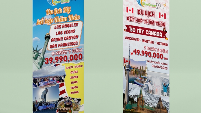 Standee for Travel company