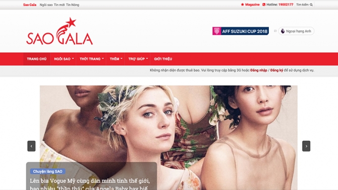 SaoGala - Website đời sống Showbiz