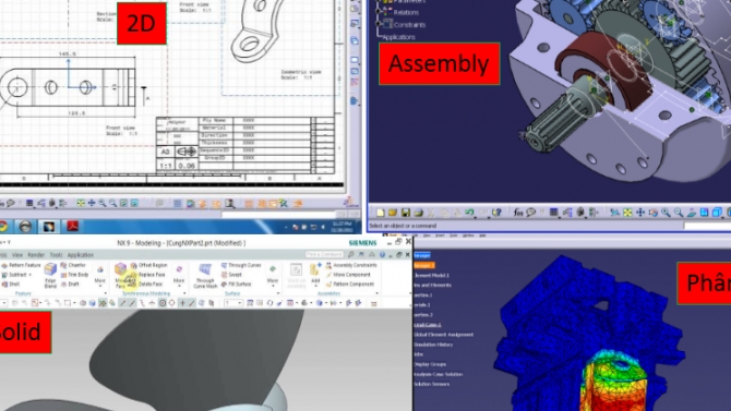 Lĩnh vực CAD/CAE ( Thiết kế v&agrave; dạy sử dụng phần mềm )