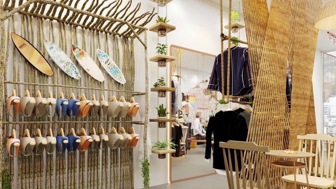 Thiết kế nội thất shop thời trang