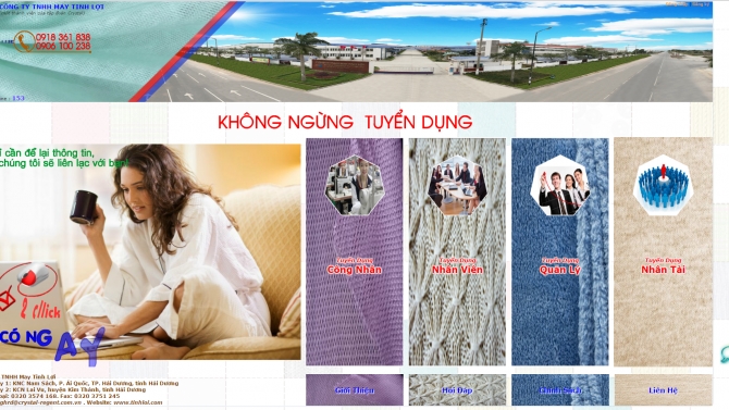 Website tuyển dụng C&ocirc;ng ty TNHH may Tinh Lợi