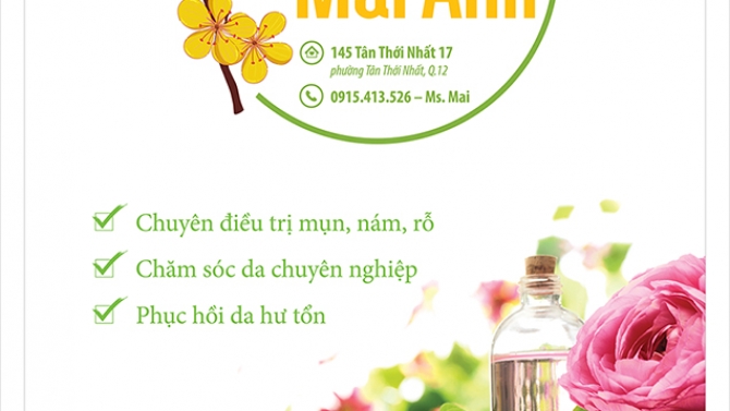 Thiết kế menu cho Spa Mai Anh