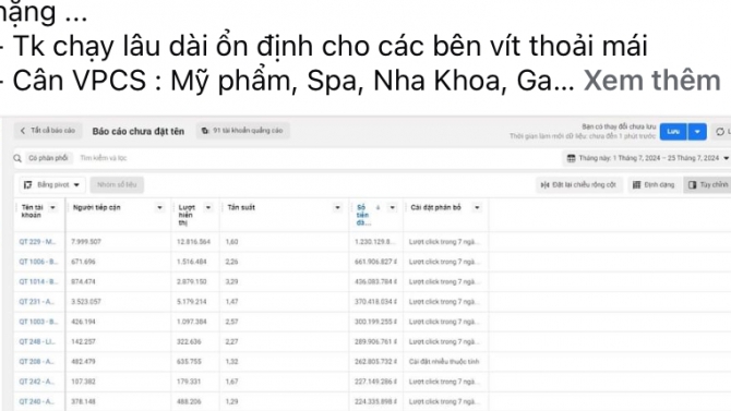 Cho thu&ecirc; t&agrave;i khoản Quảng c&aacute;o