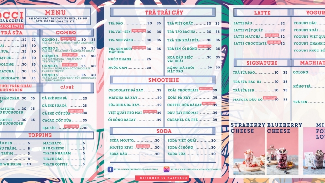 Thiết kế Menu , Poster , Chỉnh ảnh , chạy content facebook