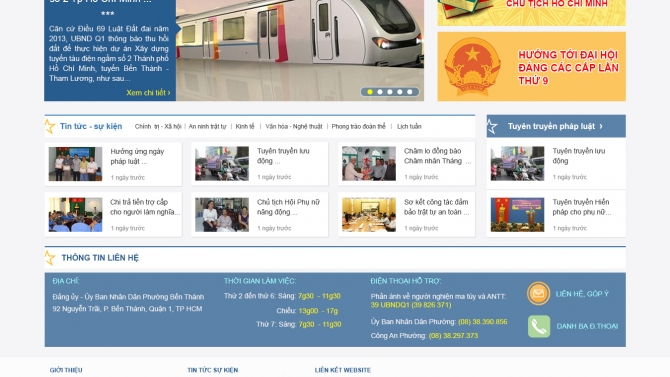 Thiết kế website Phường Bến Th&agrave;nh