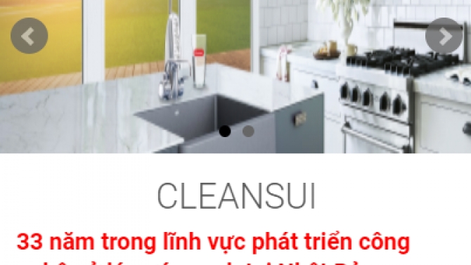 Thiết kế website b&aacute;n h&agrave;ng m&aacute;y lọc nước cleansui Nhật Bản