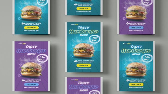 Thiết kế banner Hamburger