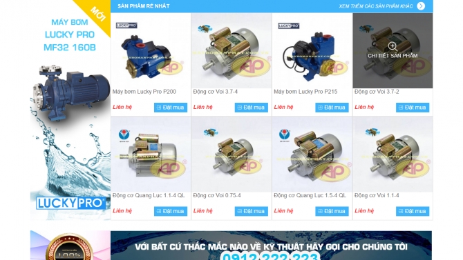 L&agrave;m website M&aacute;y bơm nước An Ph&aacute;t