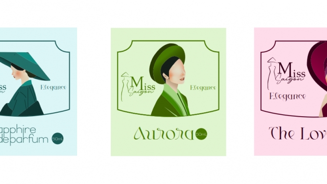 Thiết kế Bao b&igrave; & Nh&atilde;n m&aacute;c Sản phẩm - Nước hoa Miss Saigon Elegance