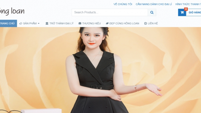thiết kế website Hongloanskinaz.com