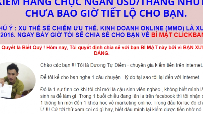 Sale page Dương Tự Điềm