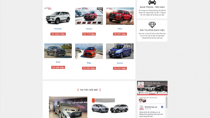 Website Toyota Gia Lai