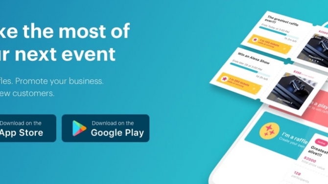 Thiết kế landing page cho ứng dụng di động "Raffle Hunter"