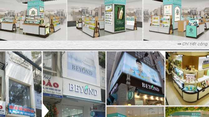 Thiết kế - thi c&ocirc;ng shop mỹ phẩm Beyond