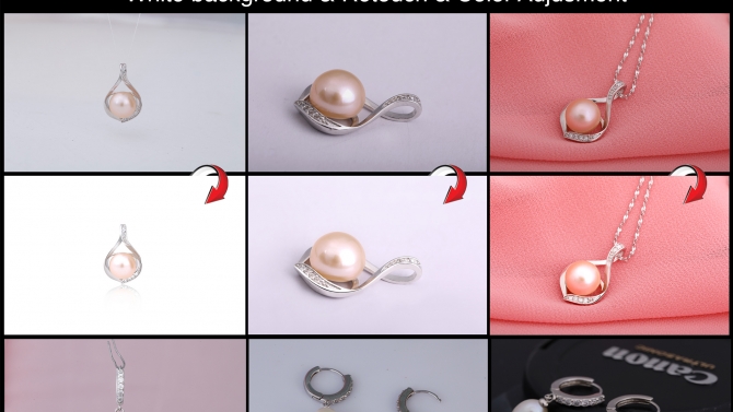 Remove background, retouch, color adjusment