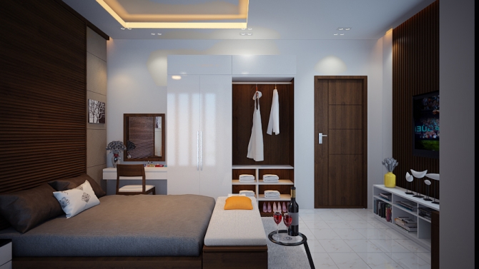 Thiết kế nội thất ph&ograve;ng ngủ