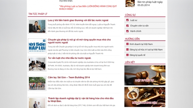 Thiết kế website Luật sư SAB