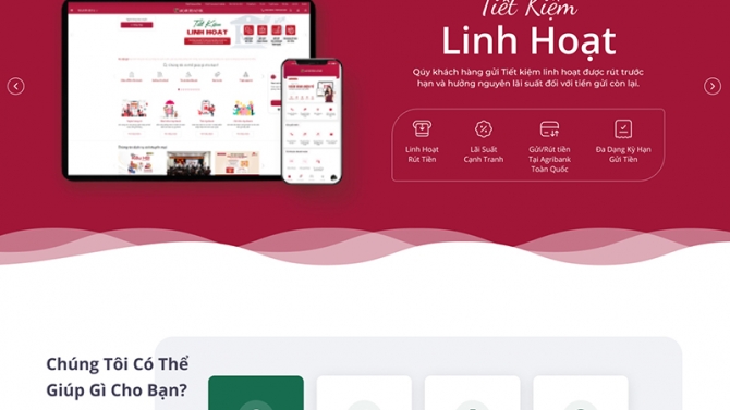 Thiết kế homepage Agribank