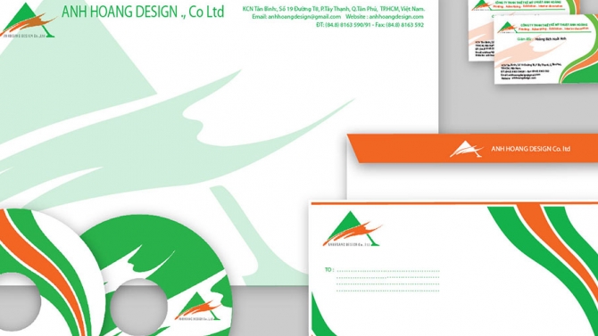 Bộ nhận dạng thương hiệu Anh Hoang Design.CoLtd