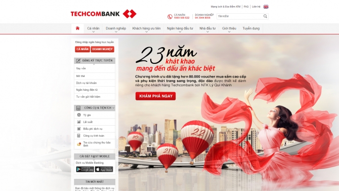 Hệ thống Xử l&yacute; nợ Techcombank