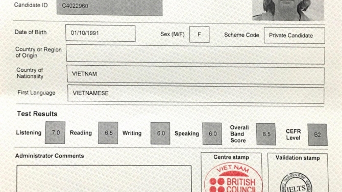 Chứng chỉ IELTS