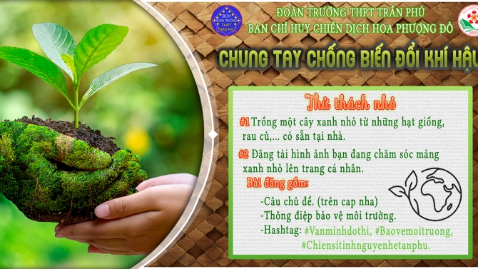 Poster tuy&ecirc;n truyền chống biến đổi kh&iacute; hậu