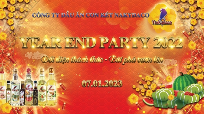 Thiết kế backdrop: YEAR END PARTY - NAKYDAKO