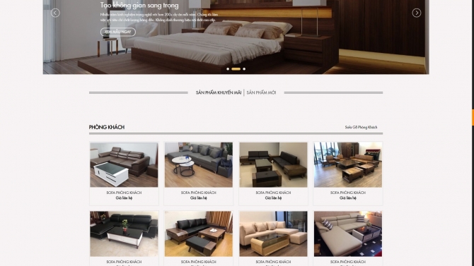 Thiết kế website nội thất nh&agrave; xinh 999